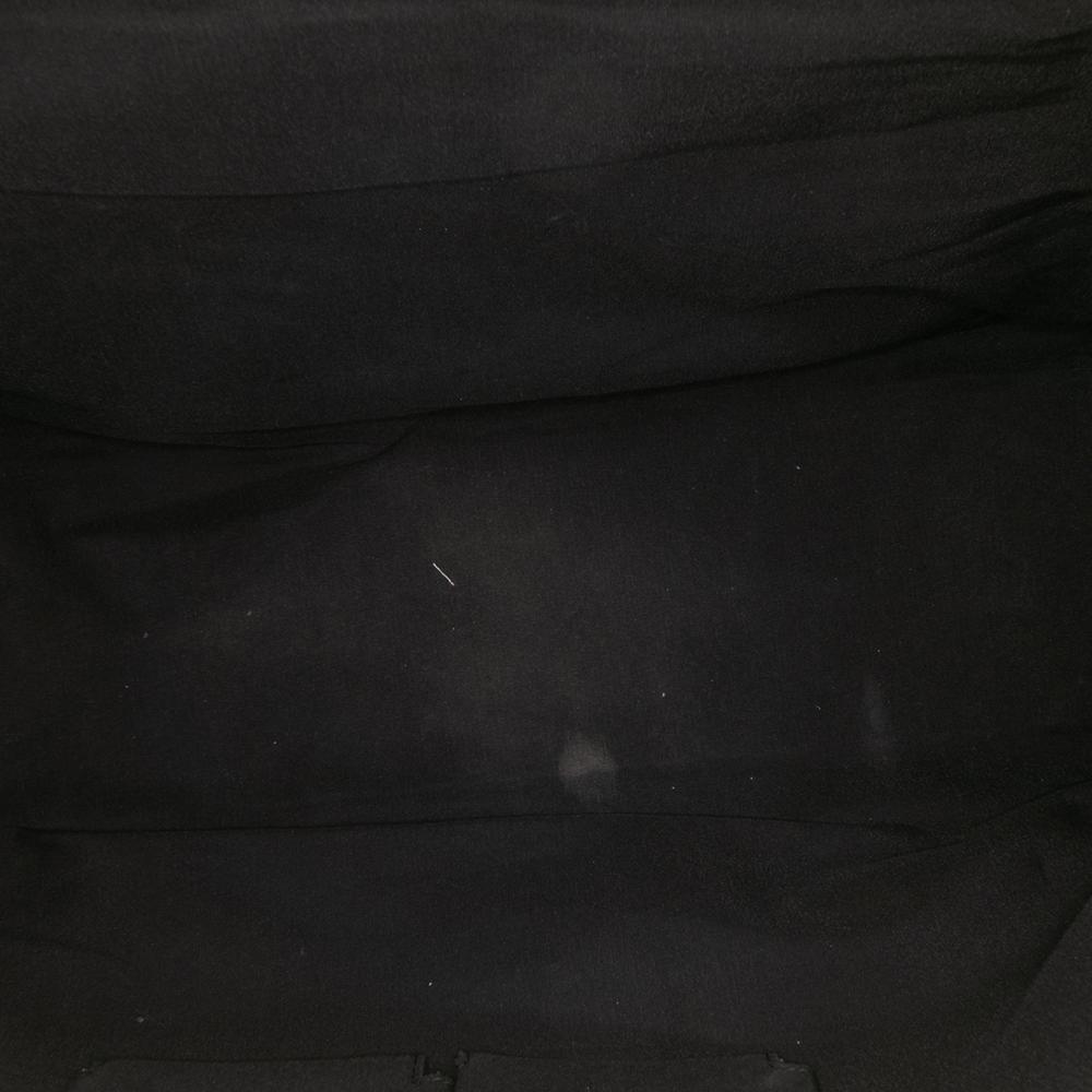 Gucci B Gucci Black Denim Fabric Guccissima Trimmed Tote Italy