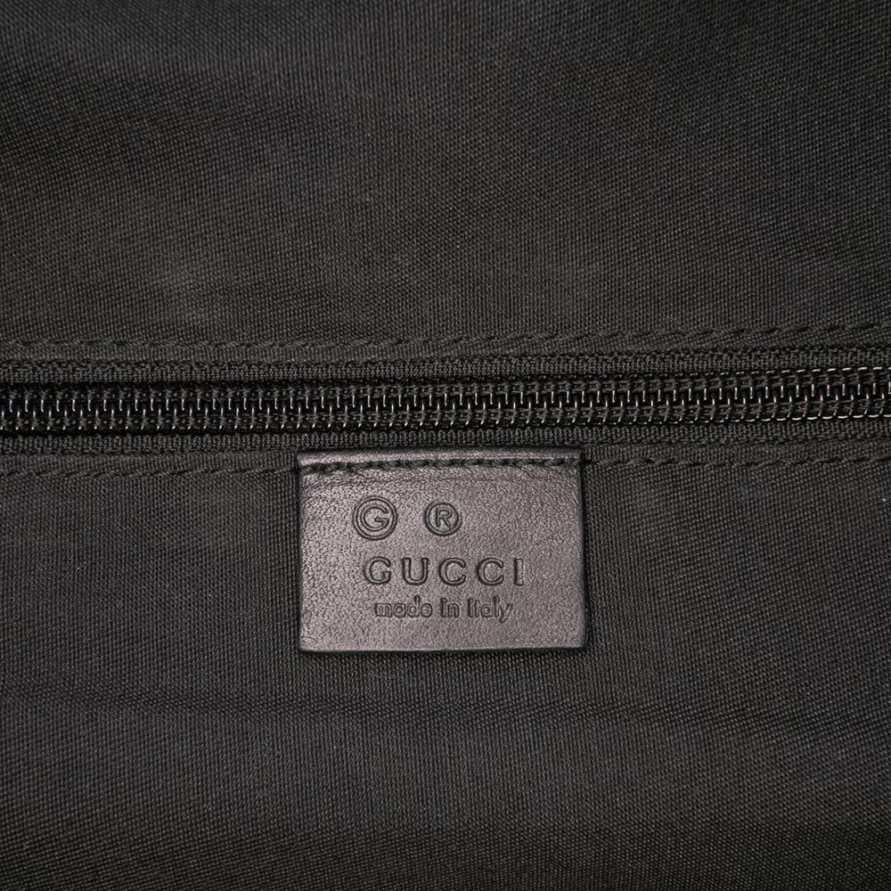 Gucci B Gucci Black Denim Fabric Guccissima Trimmed Tote Italy