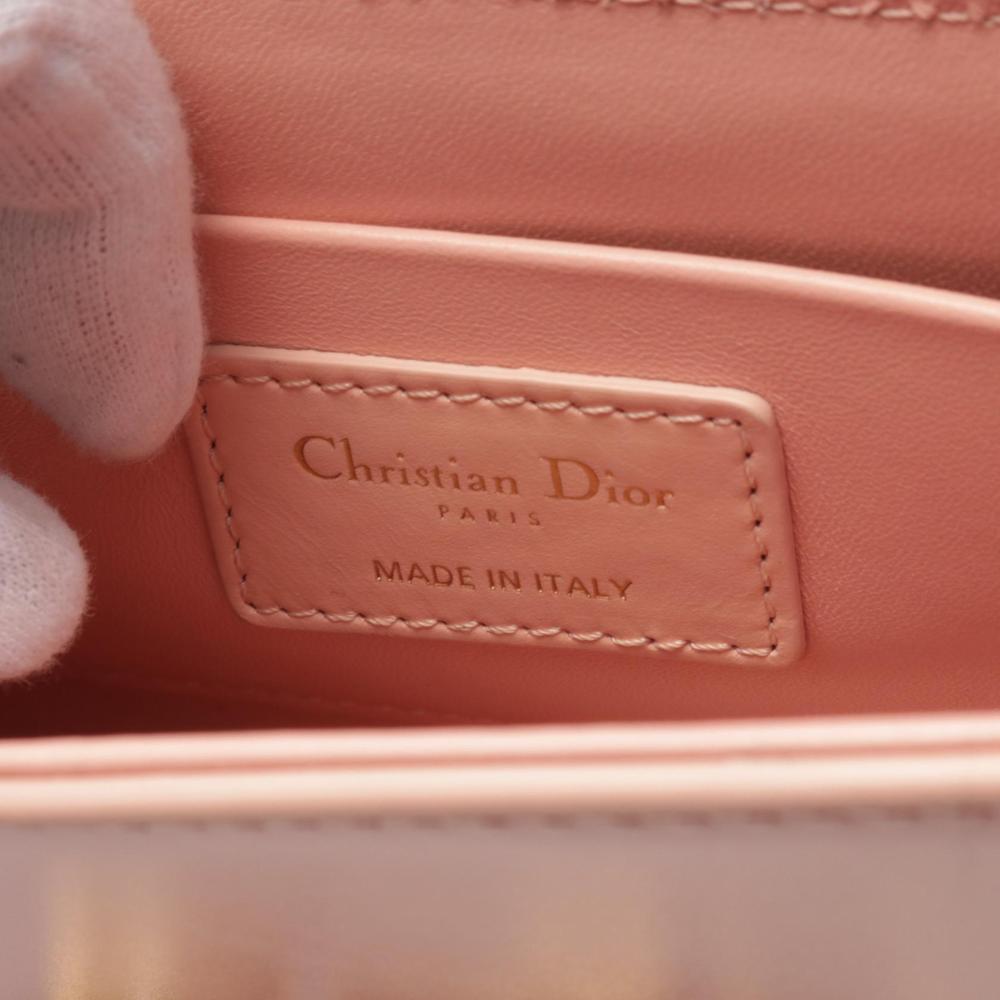 Christian Dior B Dior Pink Light Pink Calf Leather 30 Montaigne Box Bag France