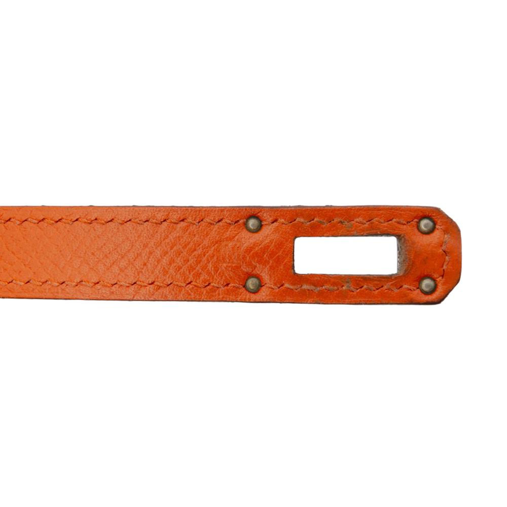 Hermès B Hermès Orange Calf Leather Epsom Kelly Longue Wallet France