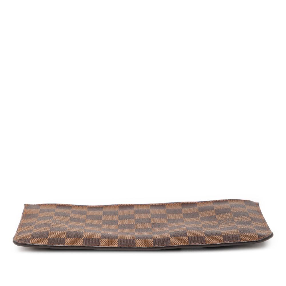 Louis Vuitton AB Louis Vuitton Brown Damier Canvas Fabric Damier Ebene Neverfull Pouch MM Spain