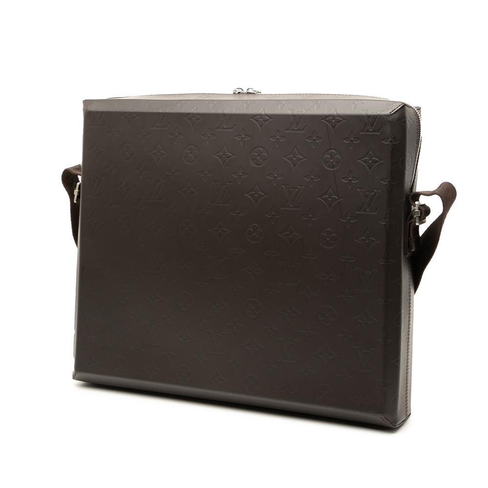 Louis Vuitton AB Louis Vuitton Brown Dark Brown Calf Leather Monogram Glace Steve France