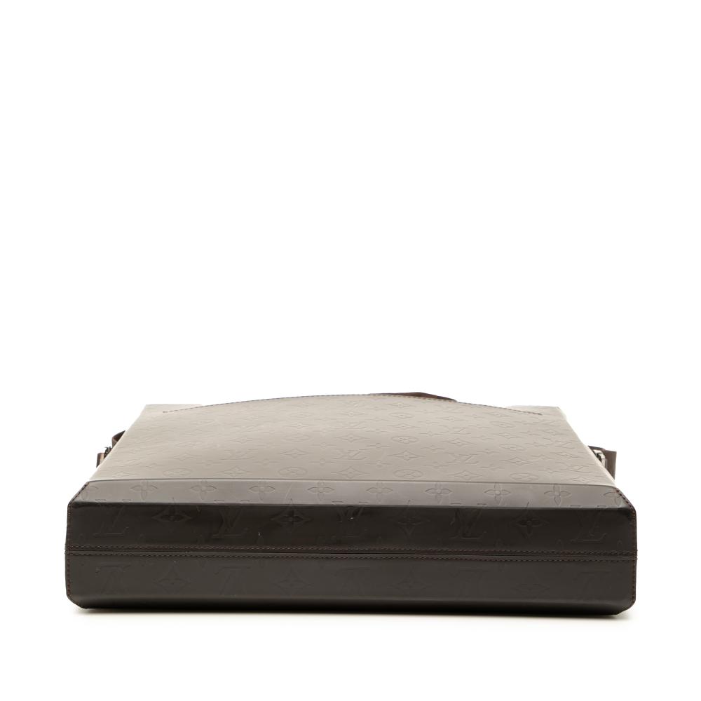 Louis Vuitton AB Louis Vuitton Brown Dark Brown Calf Leather Monogram Glace Steve France