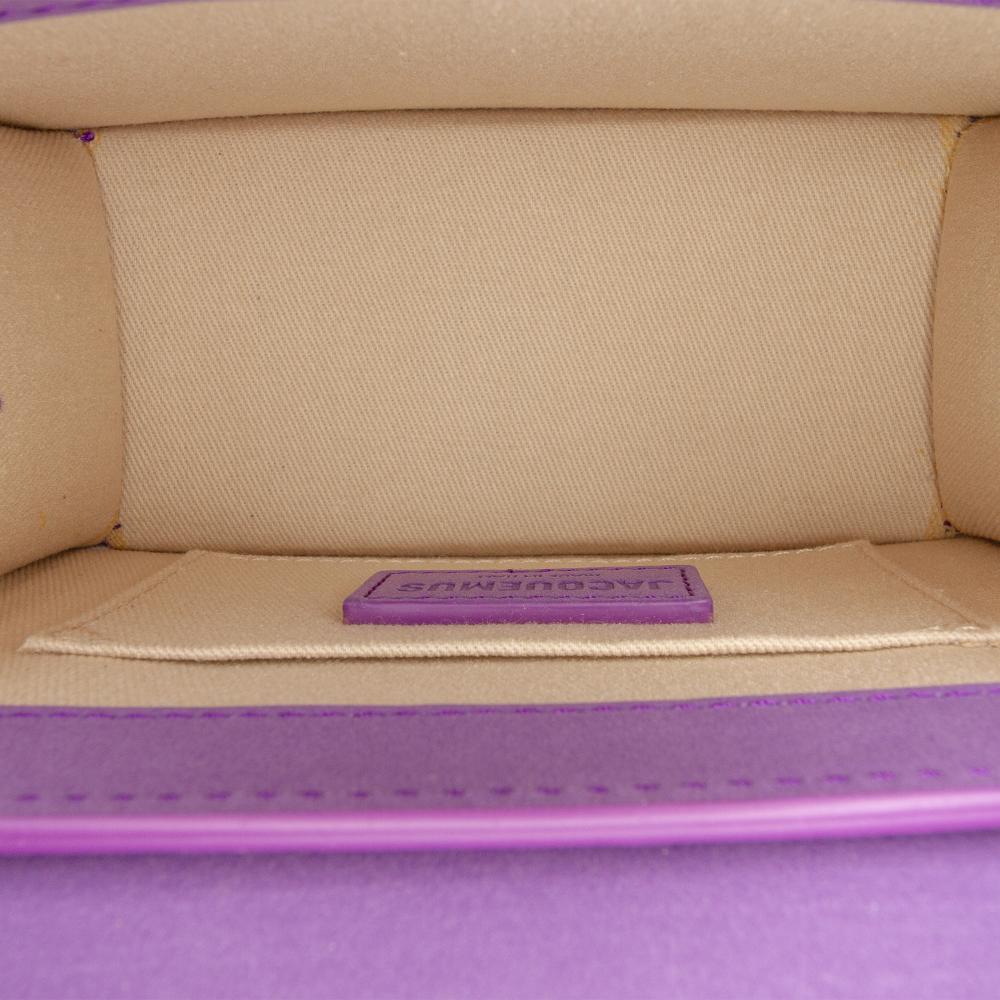 Jacquemus AB Jacquemus Purple Calf Leather Le Chiquito Moyen Italy