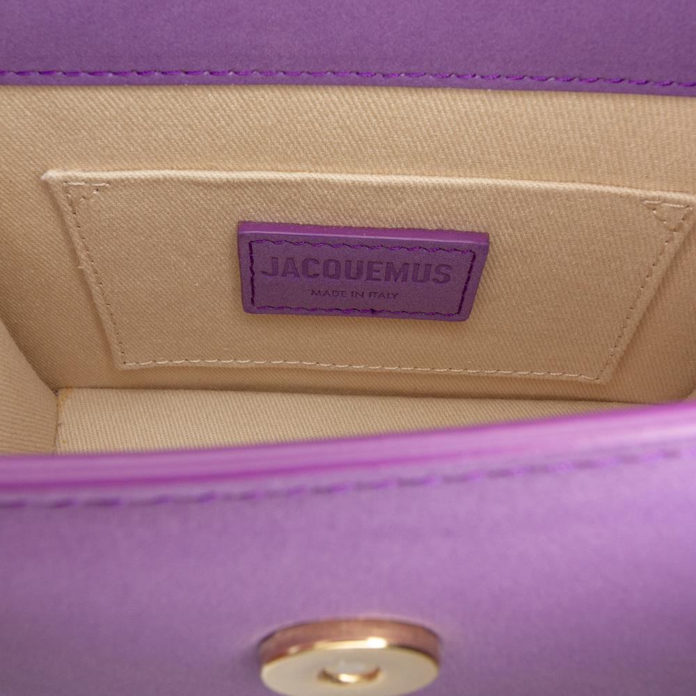 Jacquemus AB Jacquemus Purple Calf Leather Le Chiquito Moyen Italy