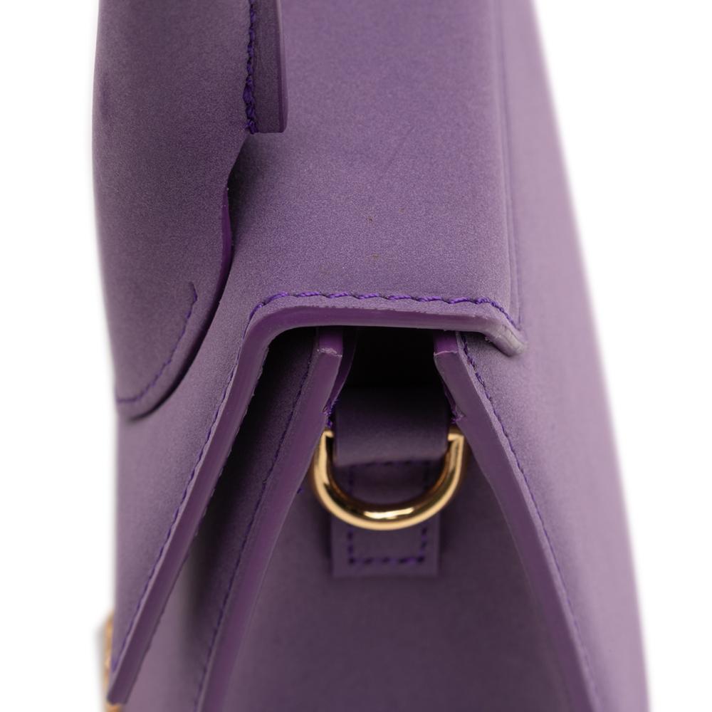 Jacquemus AB Jacquemus Purple Calf Leather Le Chiquito Moyen Italy