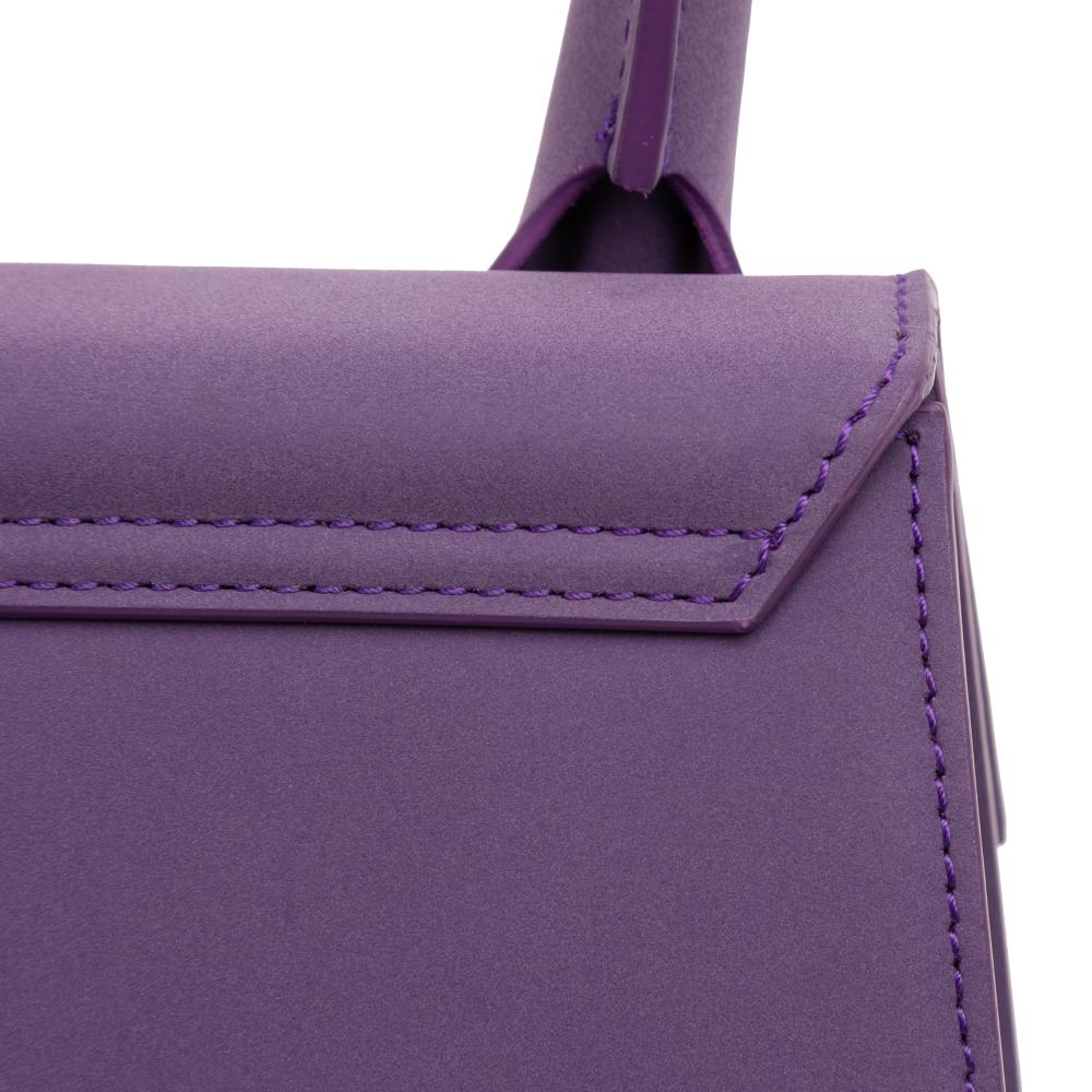 Jacquemus AB Jacquemus Purple Calf Leather Le Chiquito Moyen Italy
