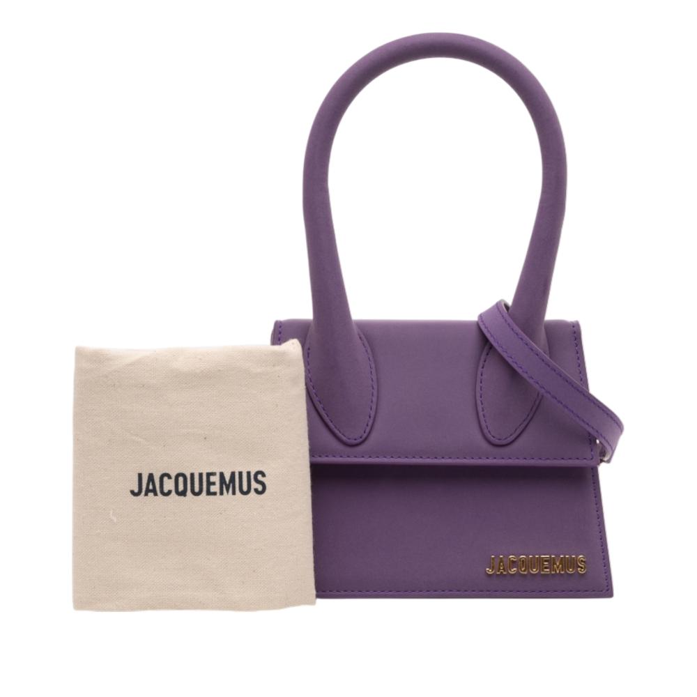 Jacquemus AB Jacquemus Purple Calf Leather Le Chiquito Moyen Italy