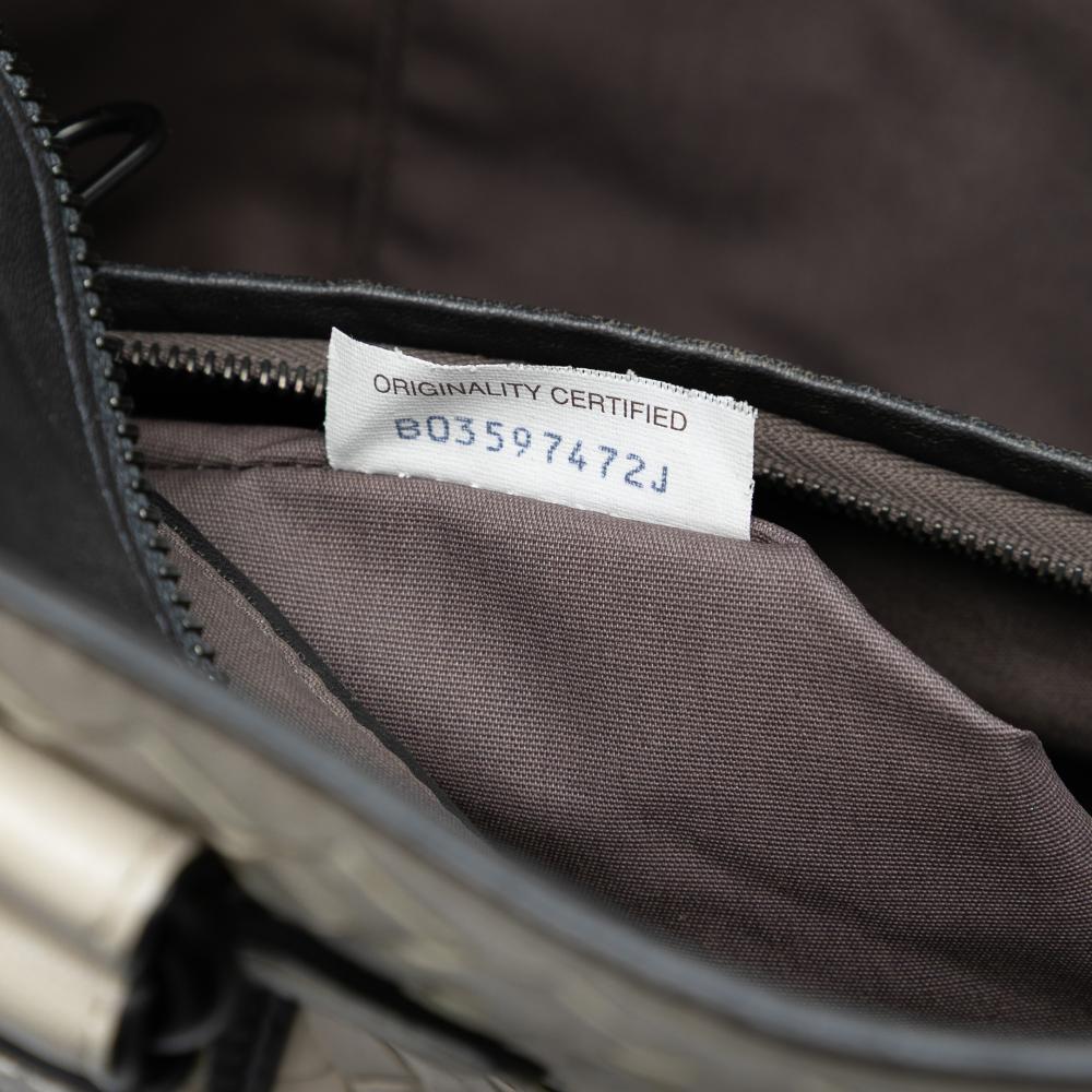 Bottega Veneta AB Bottega Veneta Black Nappa Leather Leather Bicolor Nappa Intrecciato Convertible Tote Italy