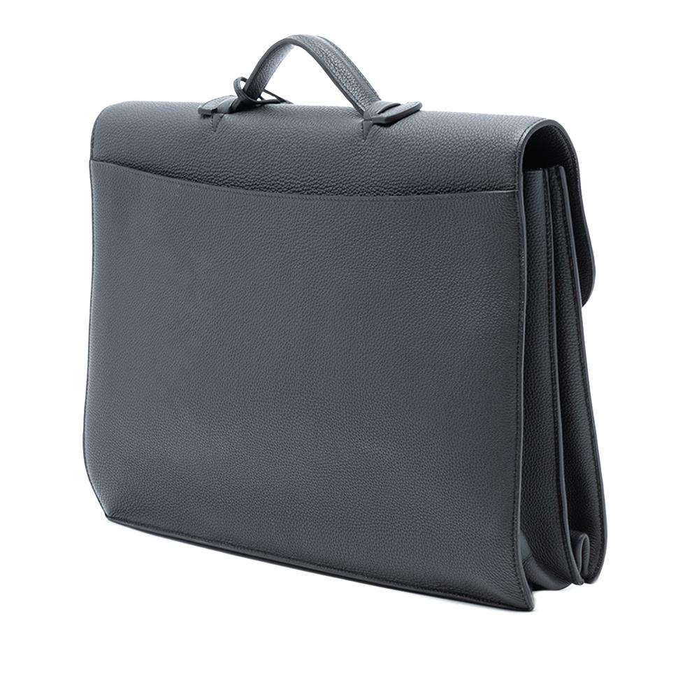 Hermès B Hermès Black Calf Leather Togo Sac A Depeches 38 France