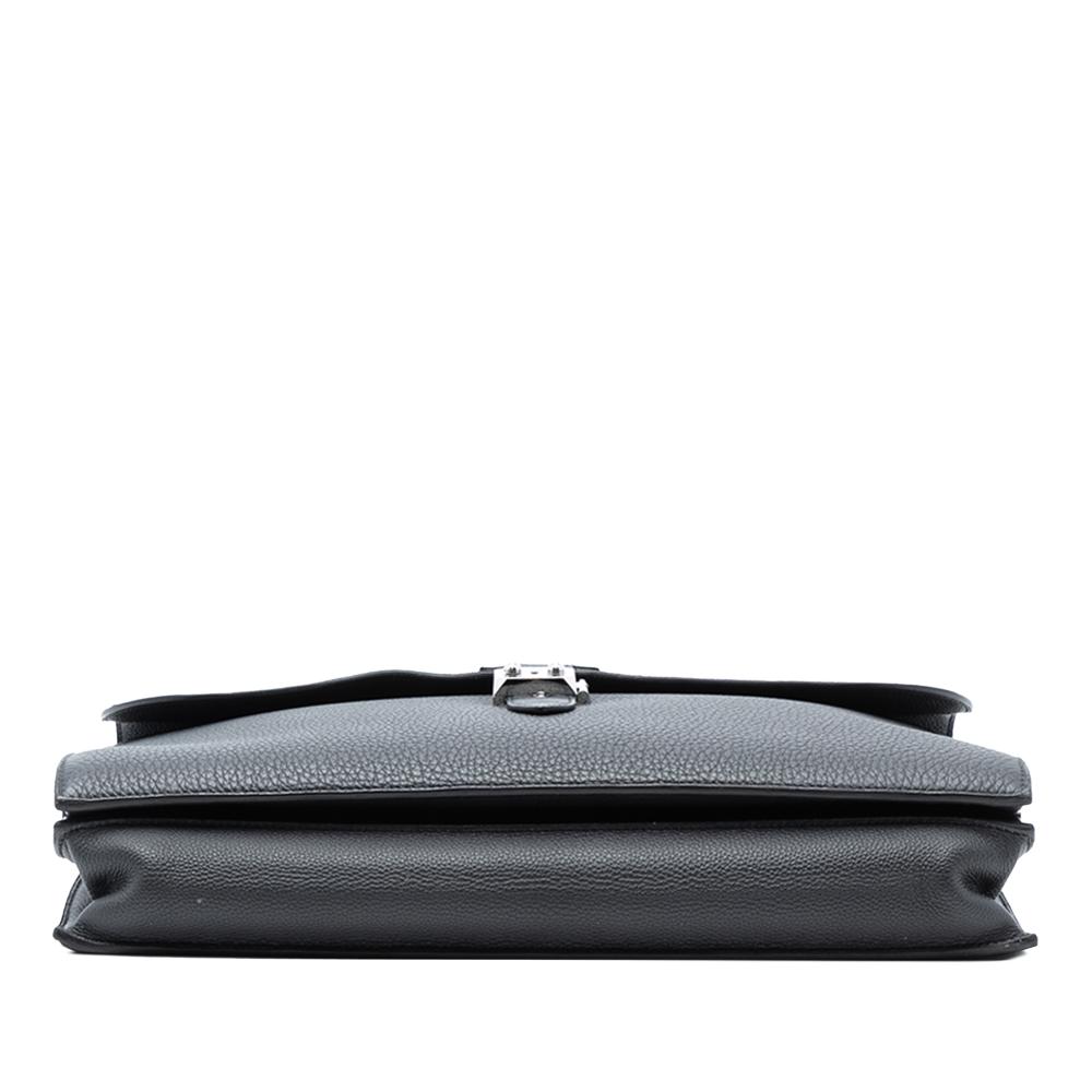 Hermès B Hermès Black Calf Leather Togo Sac A Depeches 38 France