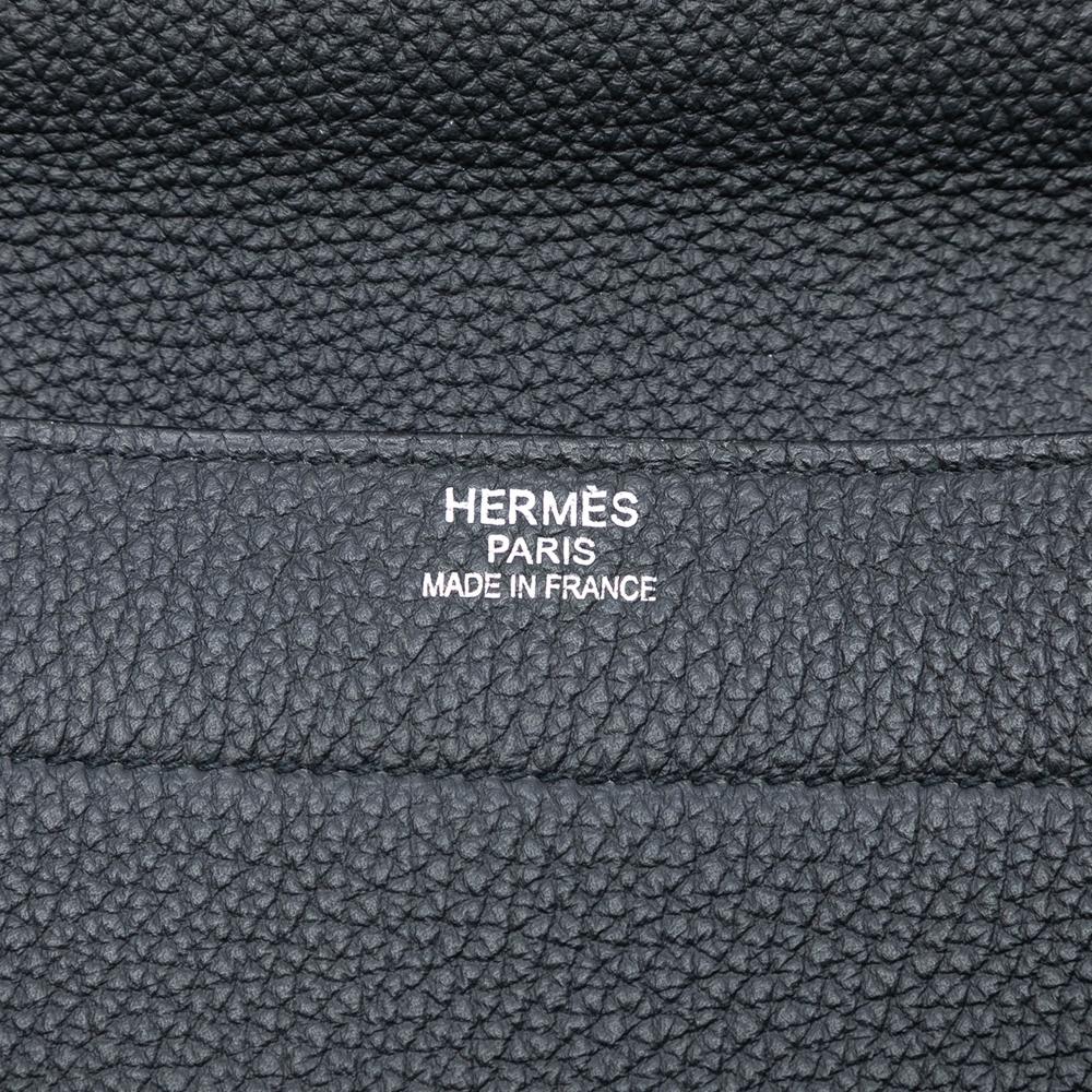 Hermès B Hermès Black Calf Leather Togo Sac A Depeches 38 France