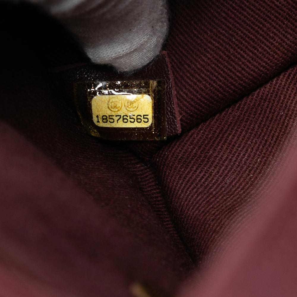 Chanel B Chanel Red Burgundy Caviar Leather Leather Paris Edinburgh Quilted Caviar Retro Class Flap Italy