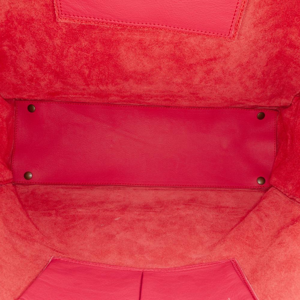 Balenciaga AB Balenciaga Pink Strawberry Calf Leather Papier Ledger Tote Italy