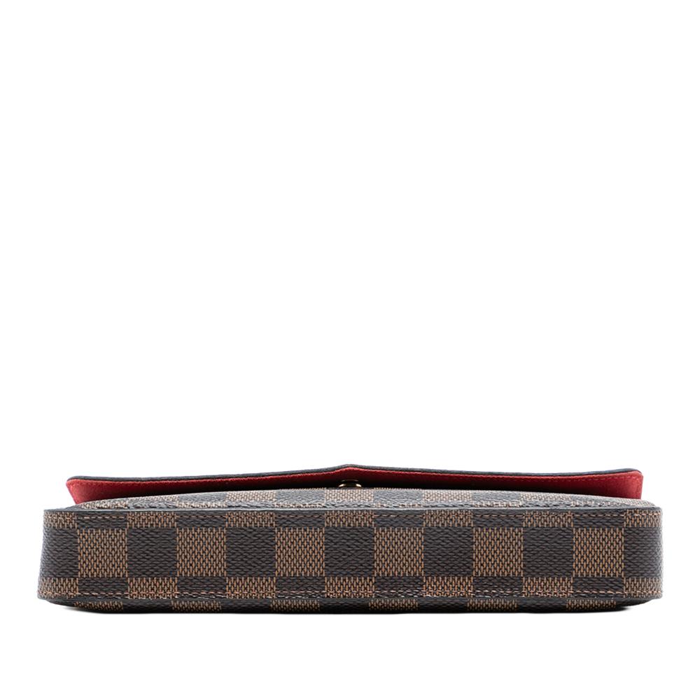 Louis Vuitton AB Louis Vuitton Brown Damier Canvas Fabric Damier Ebene Pochette Felicie Spain