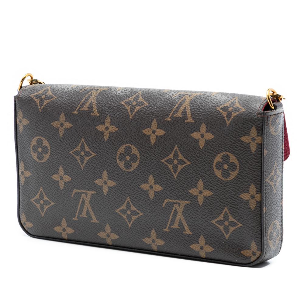 Louis Vuitton B Louis Vuitton Brown Monogram Canvas Fabric Monogram Pochette Felicie France