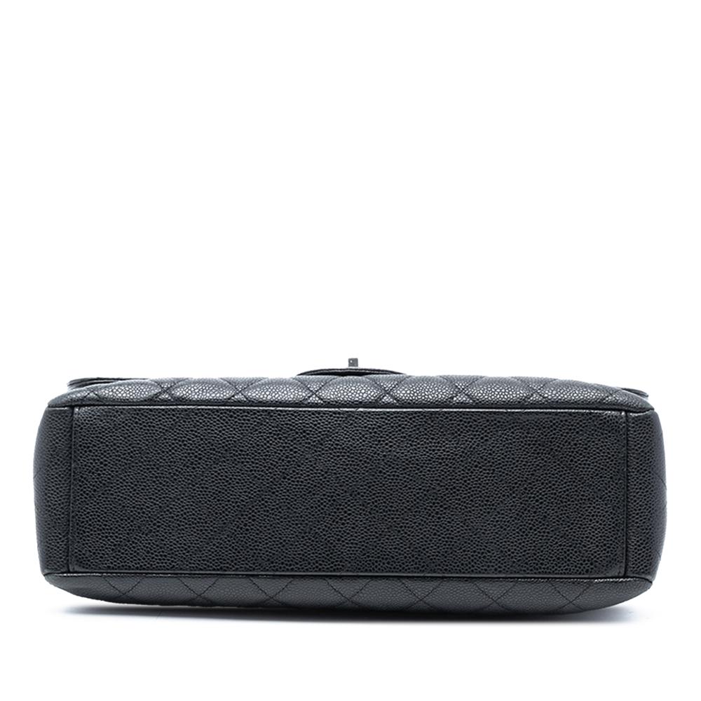 Chanel B Chanel Black Caviar Leather Leather Maxi Classic Caviar Single Flap Italy