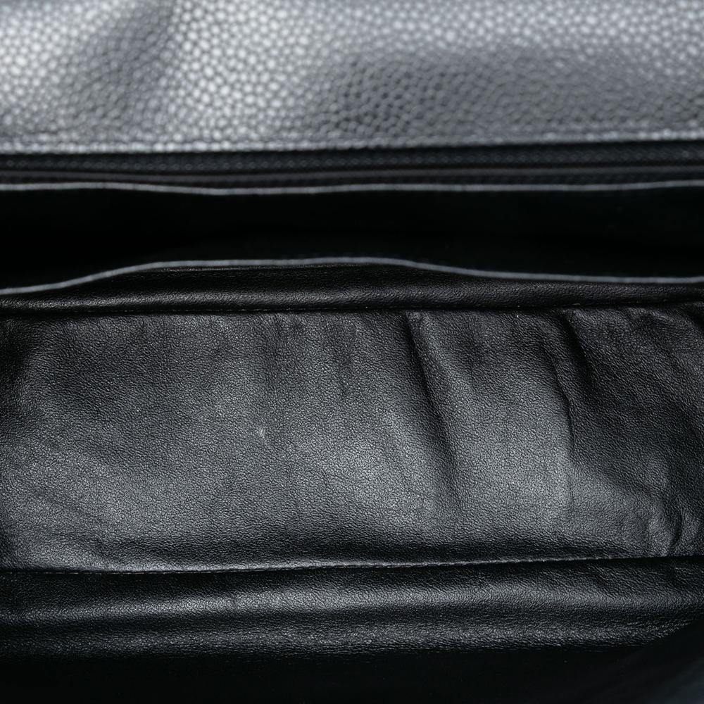 Chanel B Chanel Black Caviar Leather Leather Maxi Classic Caviar Single Flap Italy