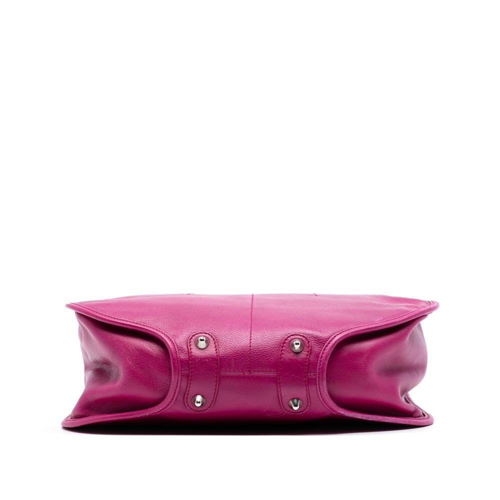 Christian Dior B Dior Pink Dark Pink Calf Leather Medium 61 Hobo Italy