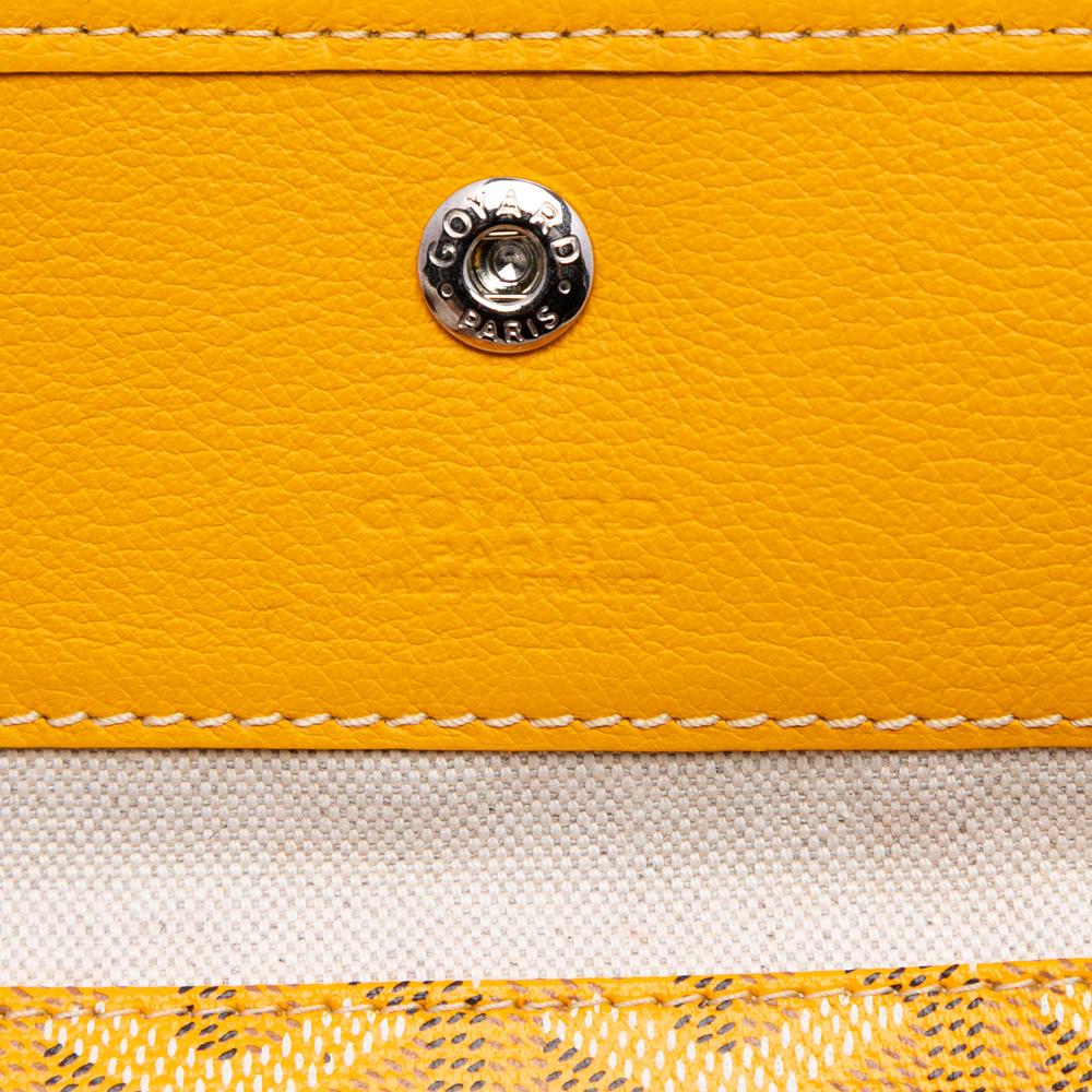 Goyard AB Goyard Yellow Coated Canvas Fabric Goyardine Saint Louis PM France