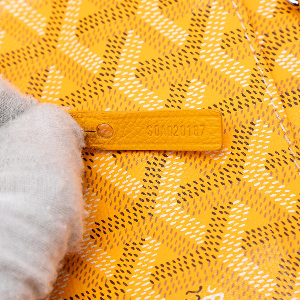 Goyard AB Goyard Yellow Coated Canvas Fabric Goyardine Saint Louis PM France