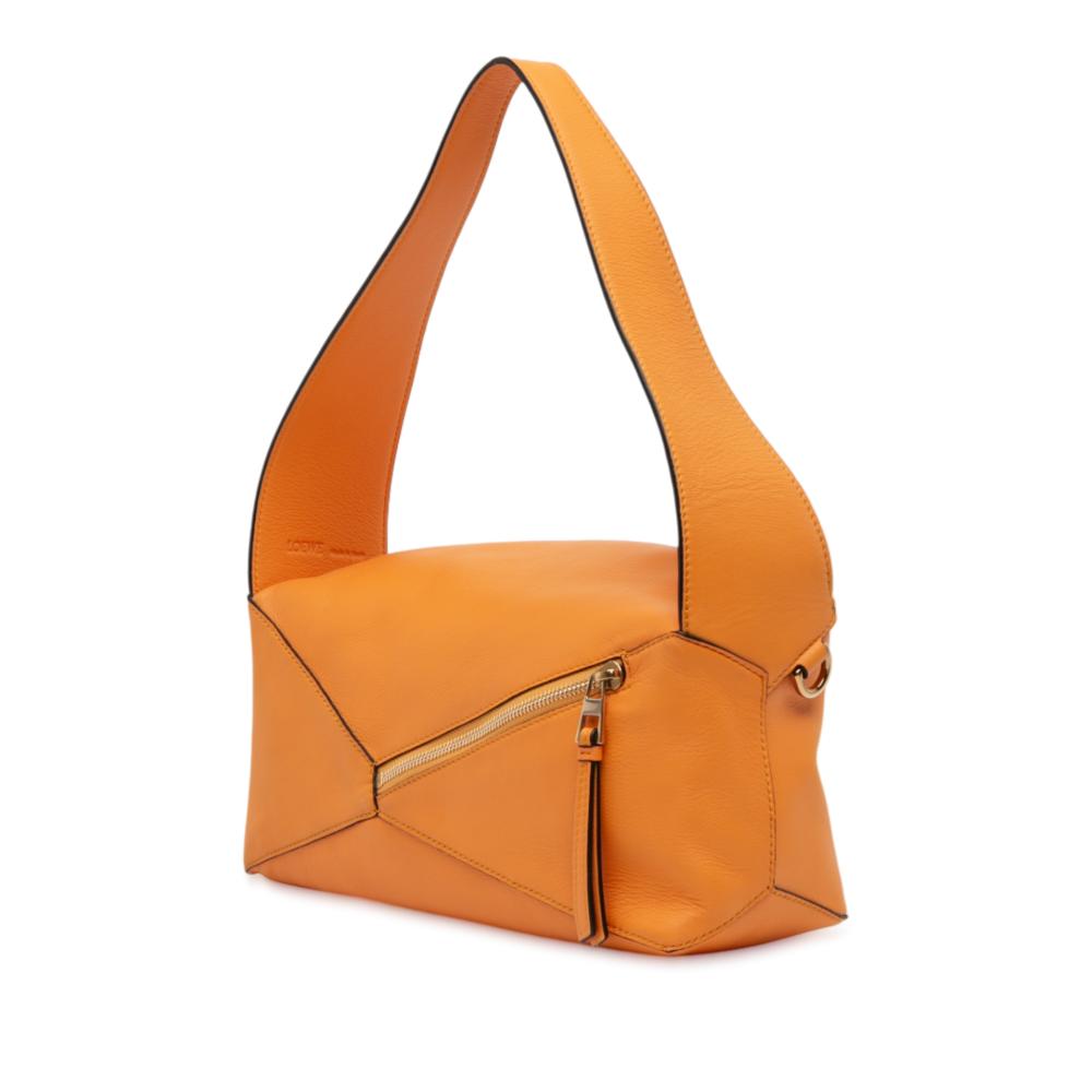 Loewe B LOEWE Orange Calf Leather skin Puzzle Hobo Spain