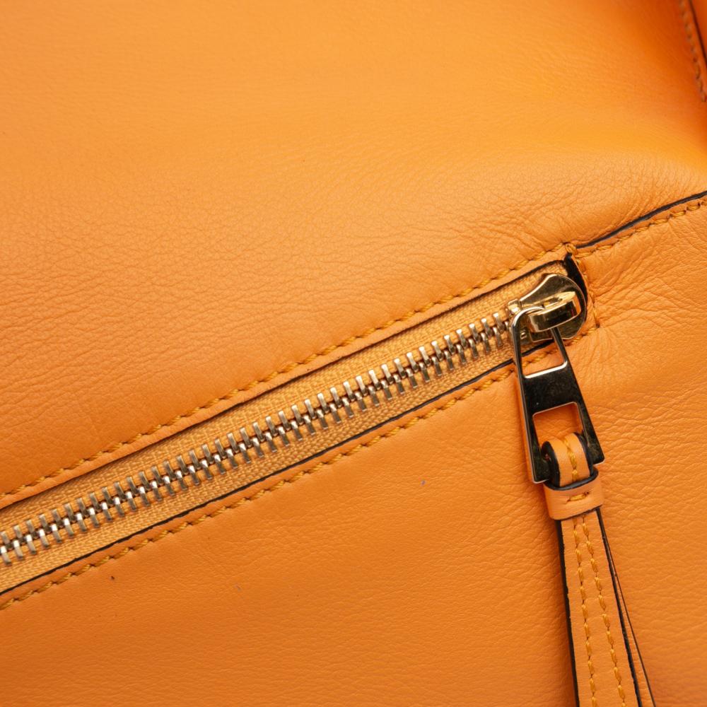Loewe B LOEWE Orange Calf Leather skin Puzzle Hobo Spain
