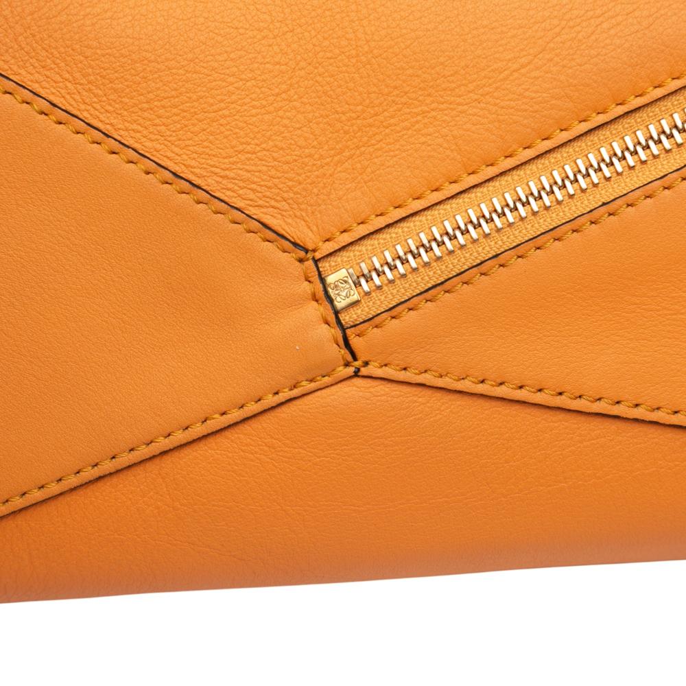 Loewe B LOEWE Orange Calf Leather skin Puzzle Hobo Spain