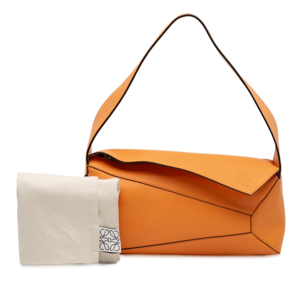 Loewe B LOEWE Orange Calf Leather skin Puzzle Hobo Spain