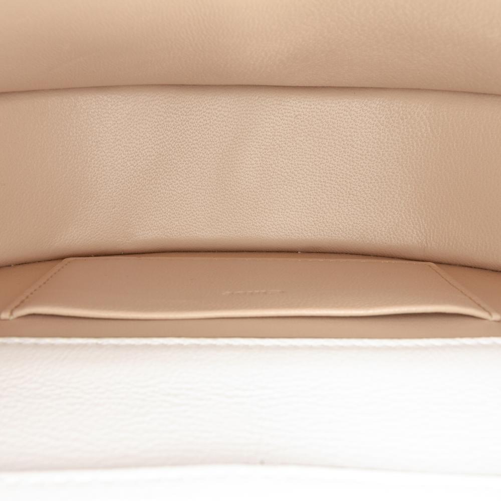 Chloé AB Chloé White Calf Leather Mini Croc Embossed skin Nile Bracelet Satchel Spain