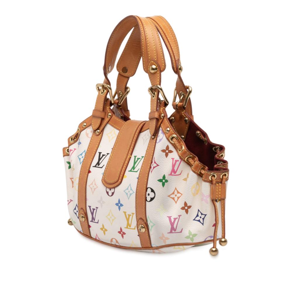 Louis Vuitton B Louis Vuitton White Monogram Multicolore Canvas Fabric Monogram Multicolore Theda PM France