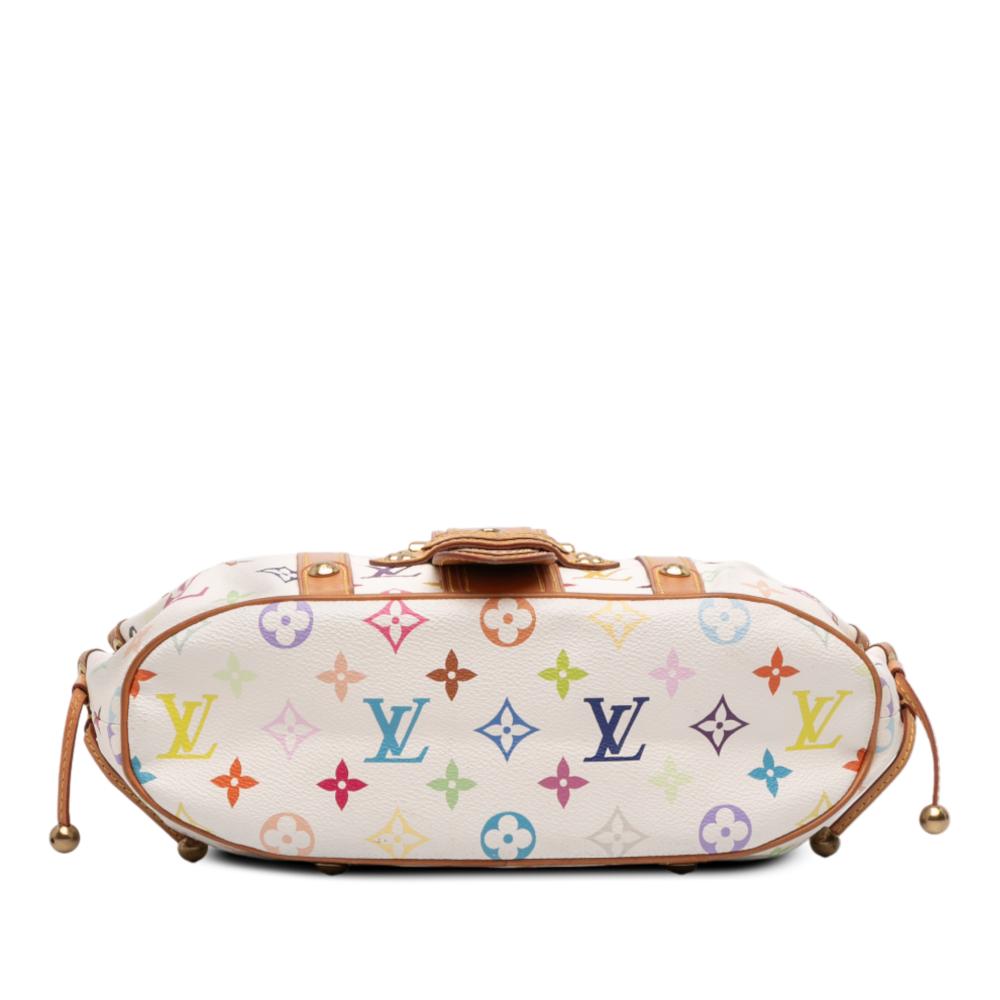Louis Vuitton B Louis Vuitton White Monogram Multicolore Canvas Fabric Monogram Multicolore Theda PM France