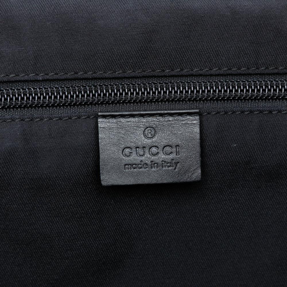 Gucci AB Gucci Black Canvas Fabric GG Messenger Bag Italy