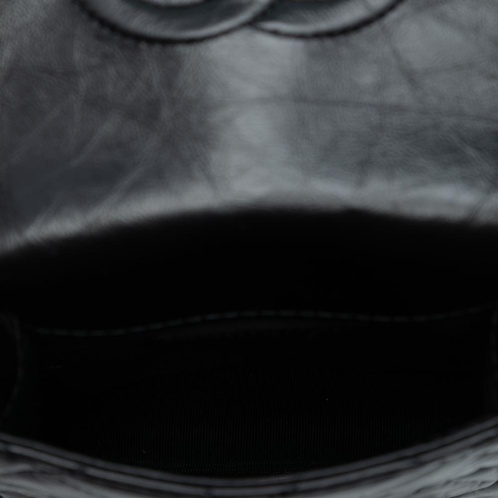 Chanel AB Chanel Black Calf Leather Mini Aged skin City School Flap France