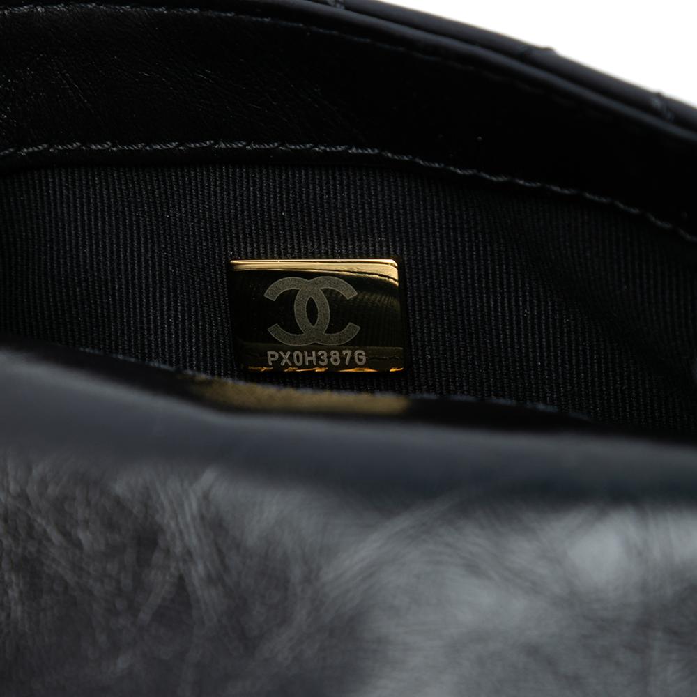 Chanel AB Chanel Black Calf Leather Mini Aged skin City School Flap France