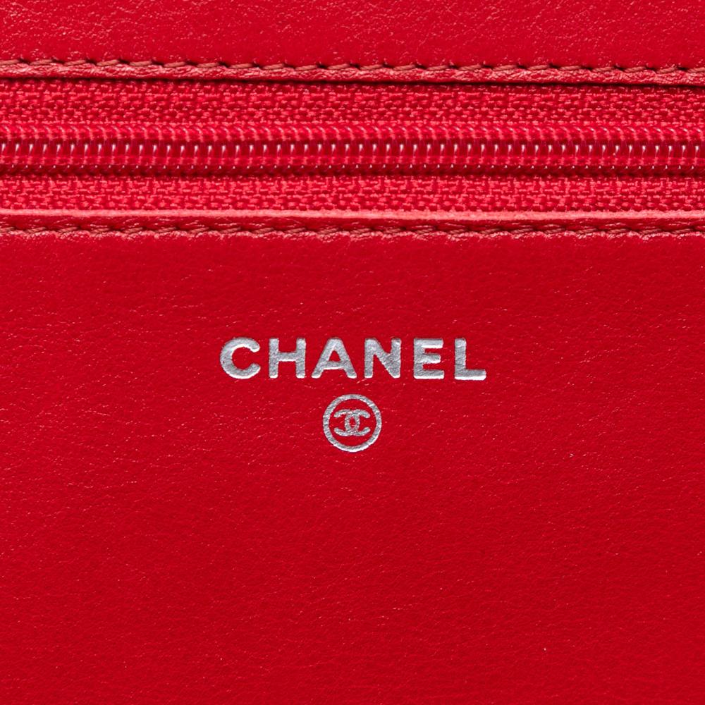 Chanel B Chanel Red Caviar Leather Leather CC Caviar Wallet On Chain Spain
