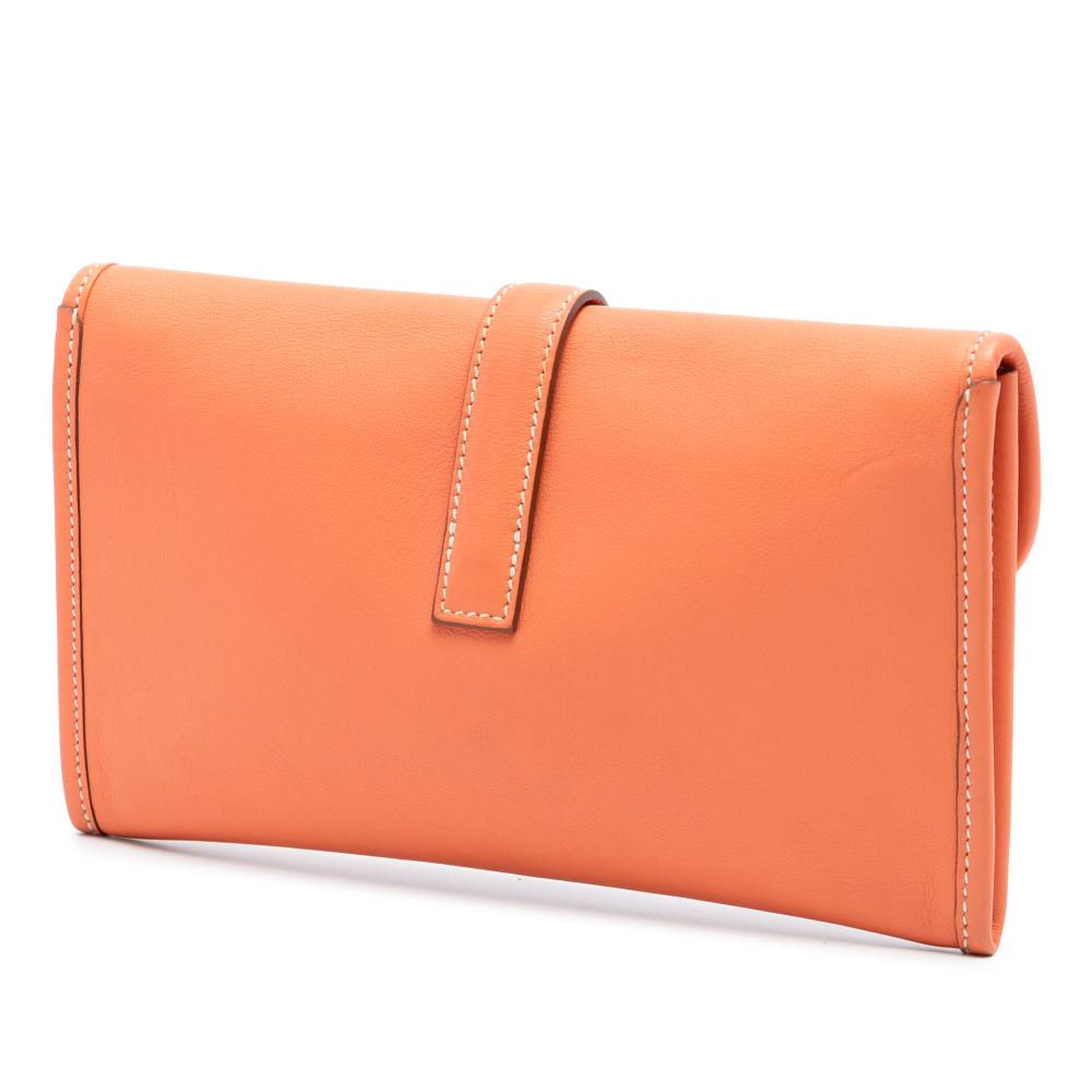 Hermès AB Hermès Orange Calf Leather Swift Jige Duo France