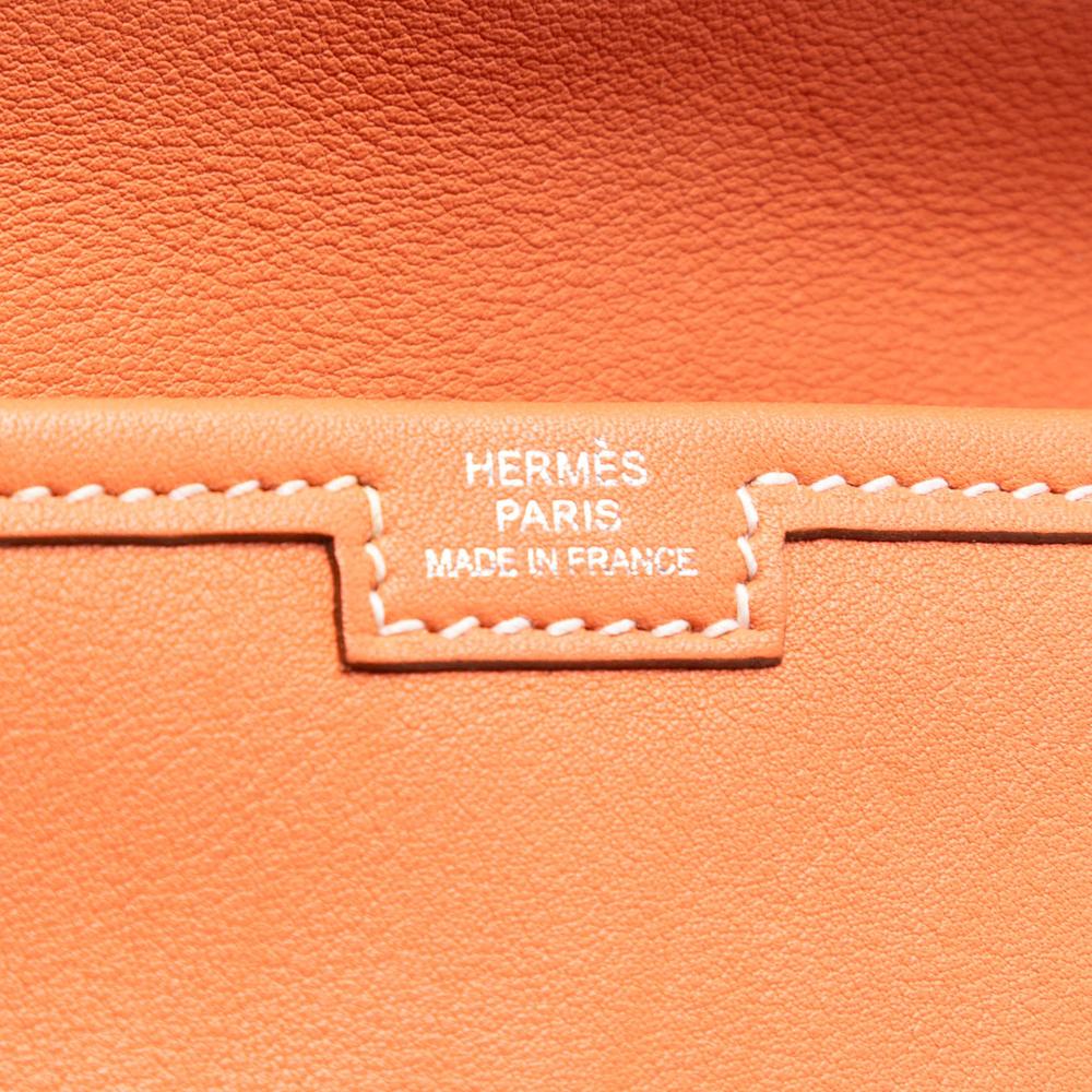 Hermès AB Hermès Orange Calf Leather Swift Jige Duo France
