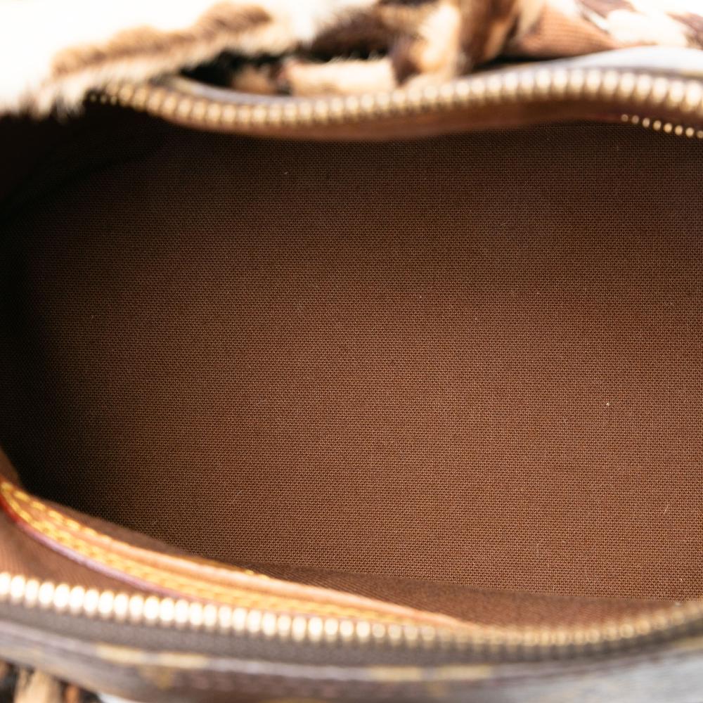 Louis Vuitton B Louis Vuitton Brown Monogram Canvas Fabric Azzedine Alaia Monogram Leopard Alma France