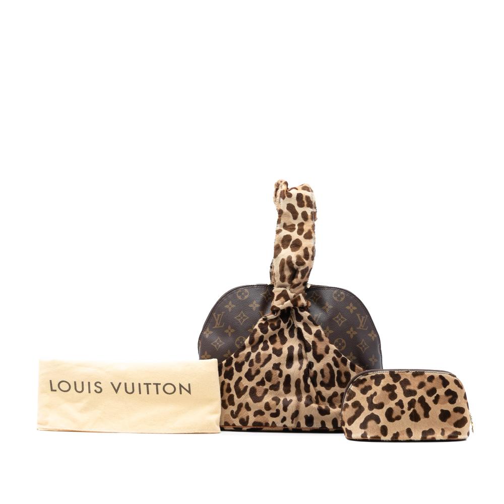Louis Vuitton B Louis Vuitton Brown Monogram Canvas Fabric Azzedine Alaia Monogram Leopard Alma France
