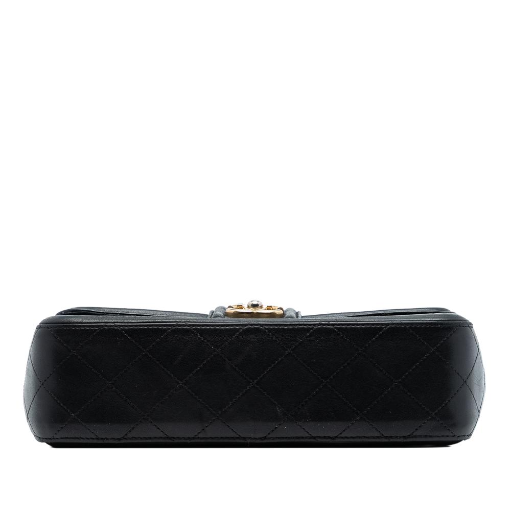 Chanel Blue Medium Bicolor Quilted Lambskin Elegant CC Flap France