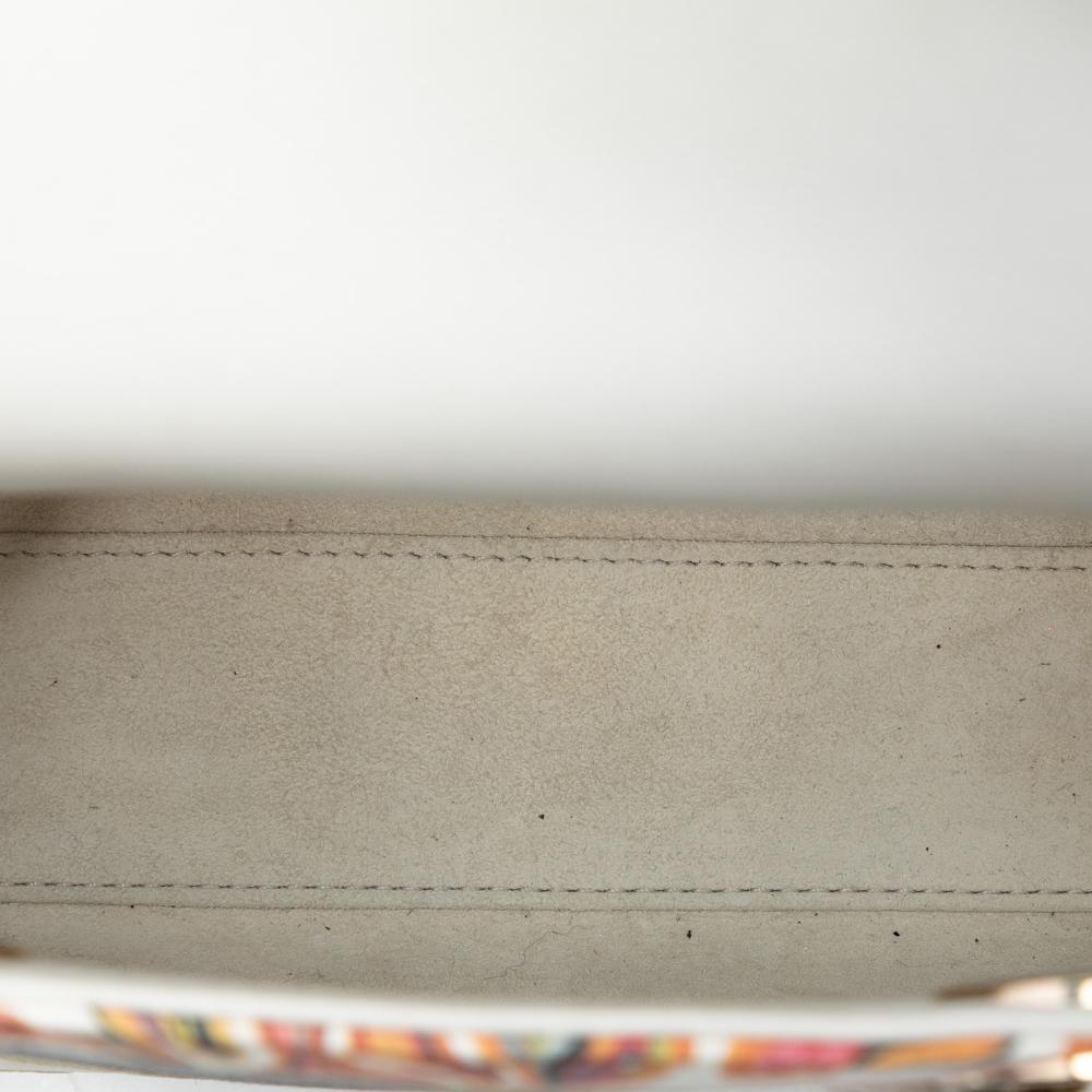 Christian Dior B Dior White Calf Leather Limited Edition Mini skin Lady DiorAmour Lady Dior Italy