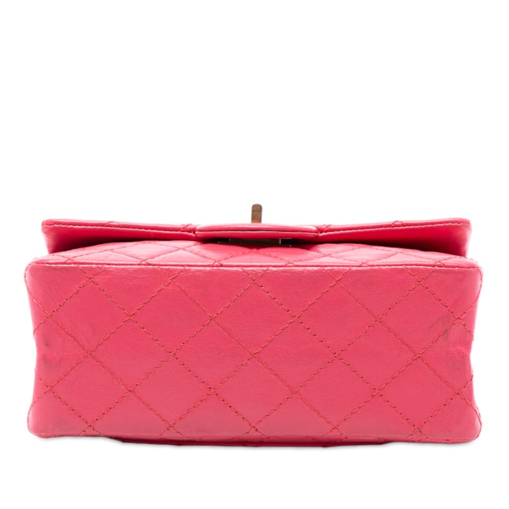 Chanel B Chanel Pink Calf Leather Quilted Aged skin Reissue 2.55 Single Flap 224 France