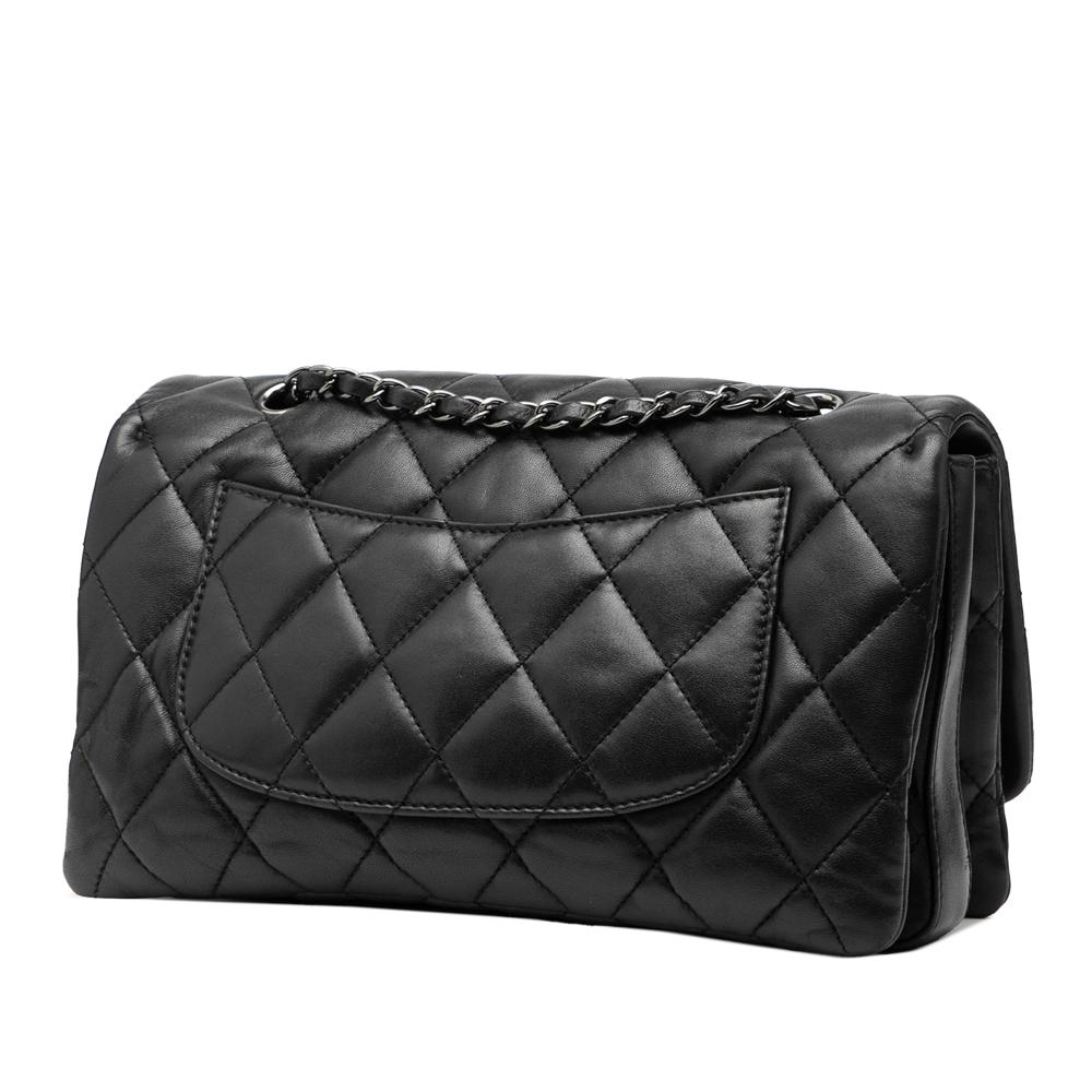 Chanel AB Chanel Black Lambskin Leather Leather Jumbo Classic Lambskin 3 Compartment Flap Italy