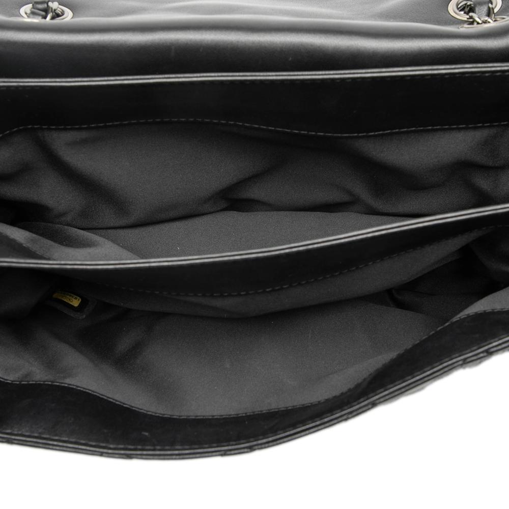 Chanel AB Chanel Black Lambskin Leather Leather Jumbo Classic Lambskin 3 Compartment Flap Italy