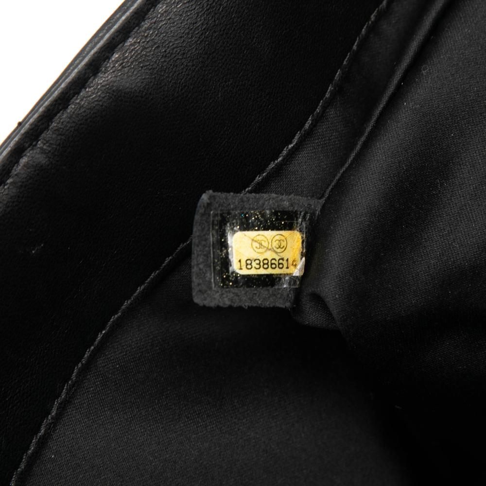 Chanel AB Chanel Black Lambskin Leather Leather Jumbo Classic Lambskin 3 Compartment Flap Italy