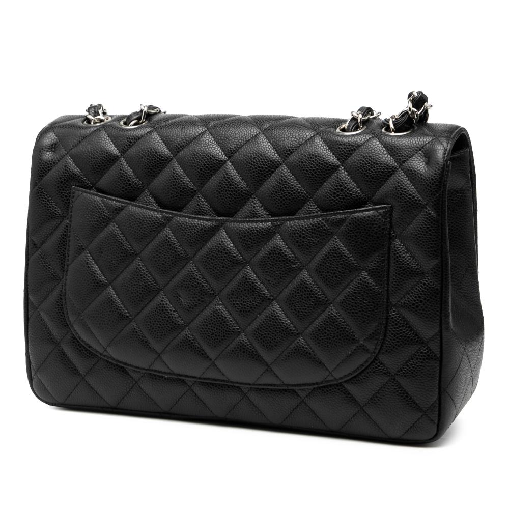 Chanel AB Chanel Black Caviar Leather Leather Jumbo Classic Caviar Double Flap Italy
