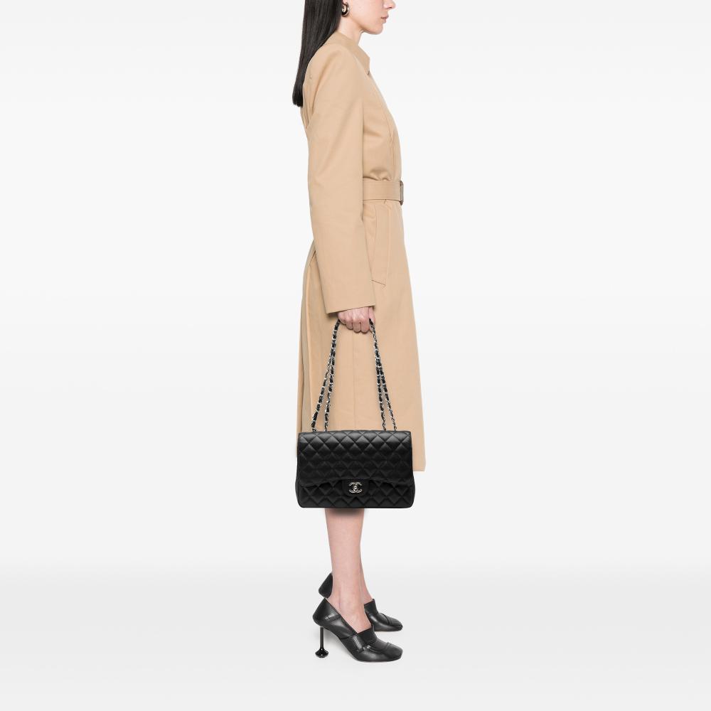 Chanel AB Chanel Black Caviar Leather Leather Jumbo Classic Caviar Double Flap Italy