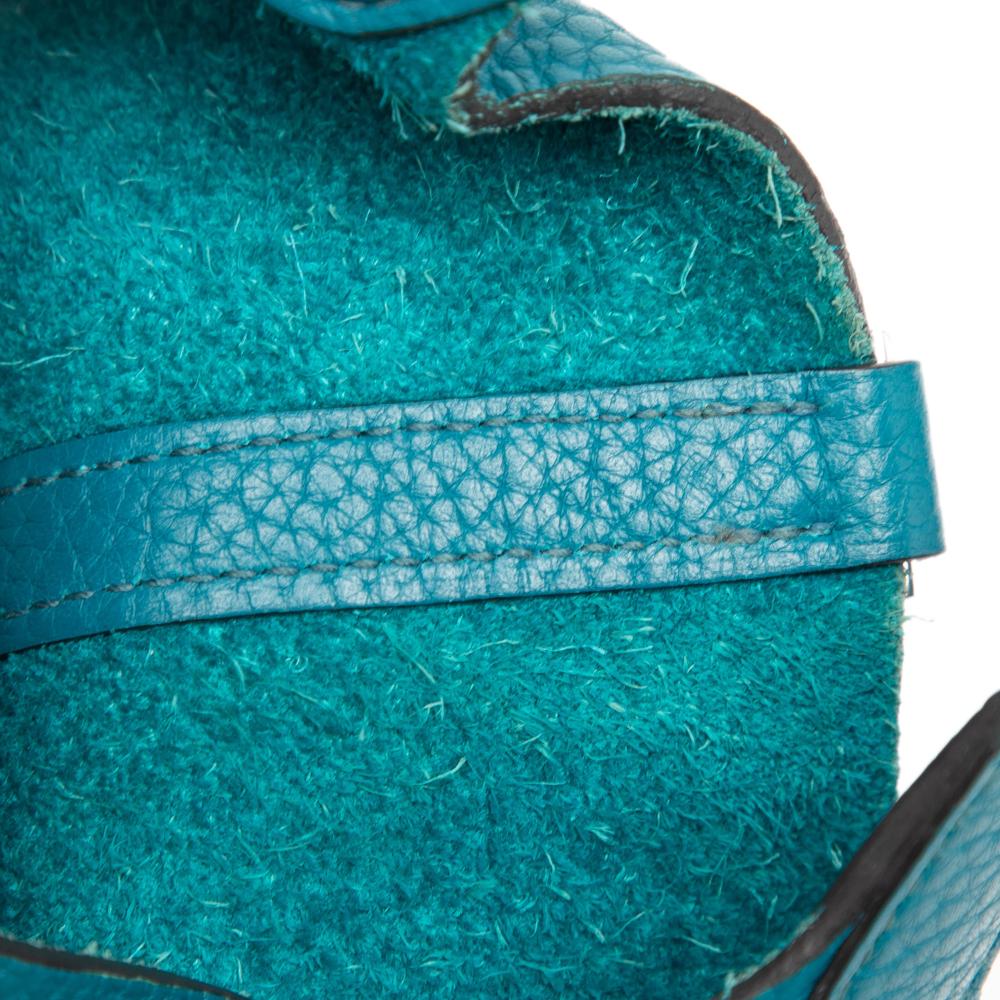 Hermès B Hermès Blue Peacock Calf Leather Clemence Picotin Lock 18 France