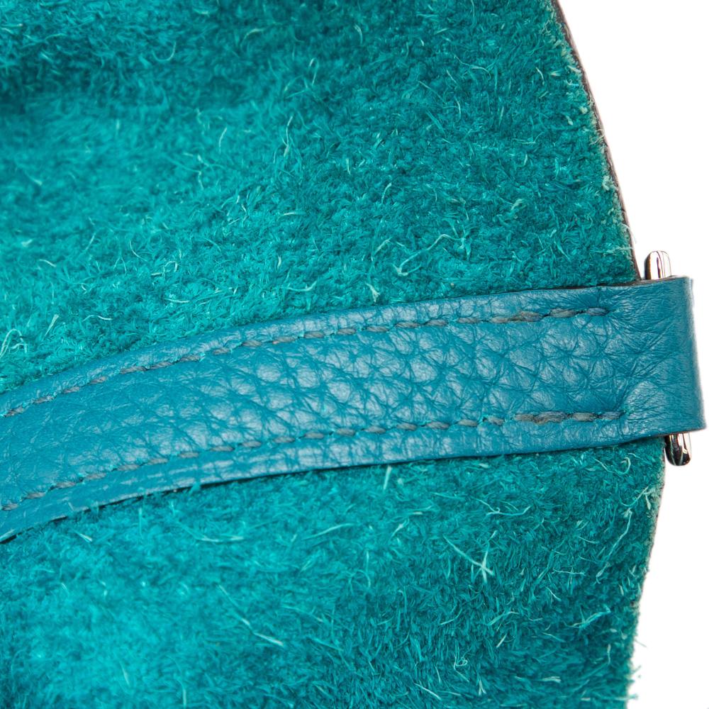 Hermès B Hermès Blue Peacock Calf Leather Clemence Picotin Lock 18 France